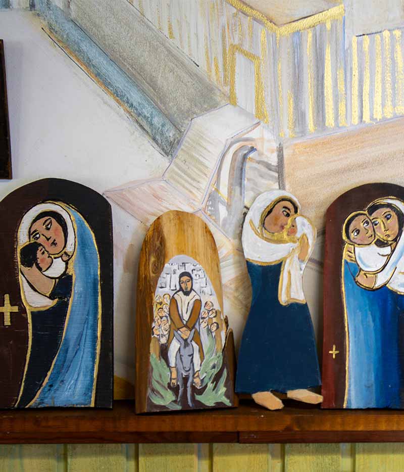 Trämodeller av bibliska historier